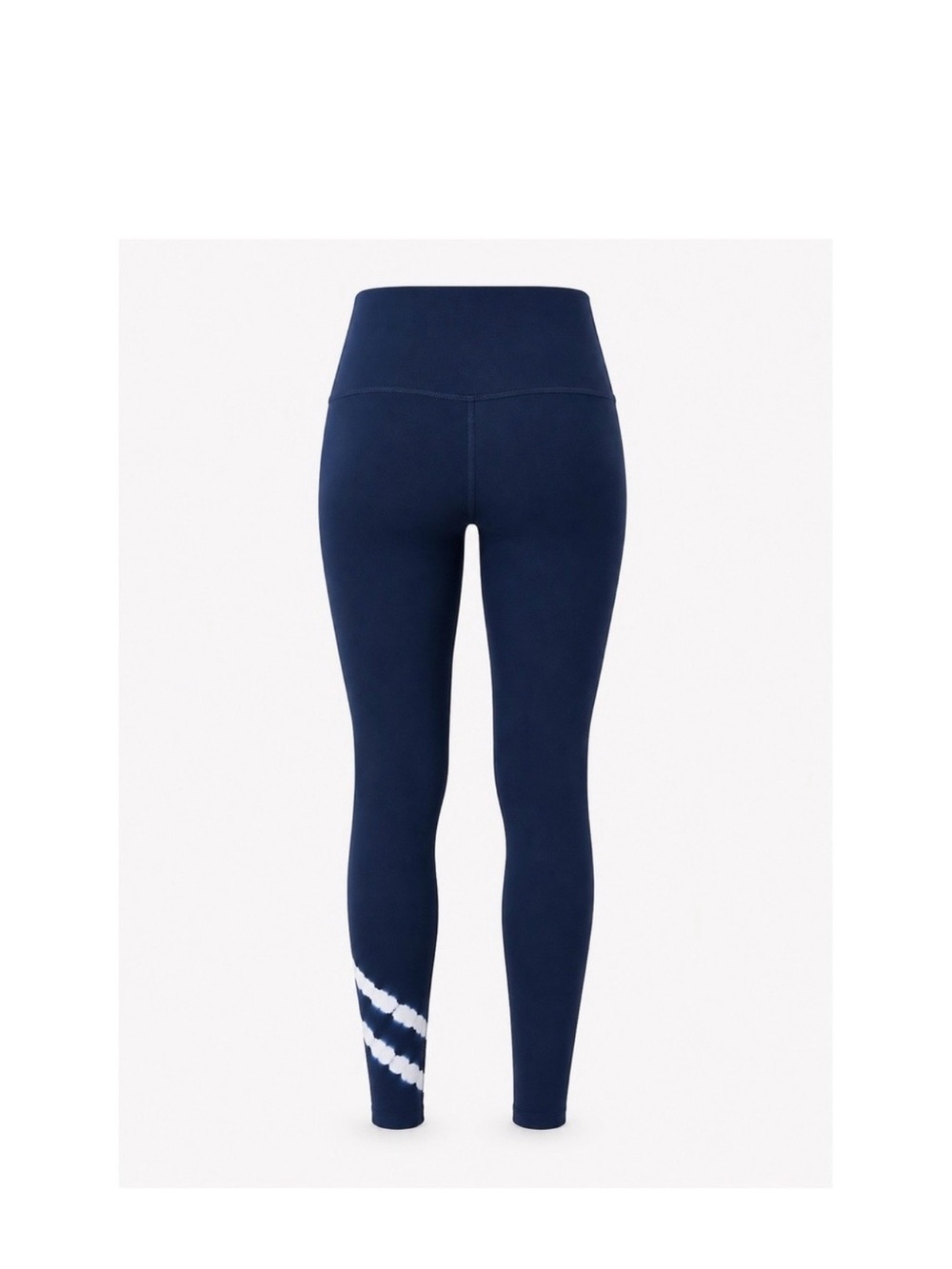 Electric & Rose Navy High-Rise Leggings with White Tie-Dye Accent